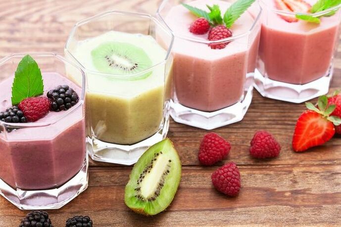 ხილის-ბერის smoothies